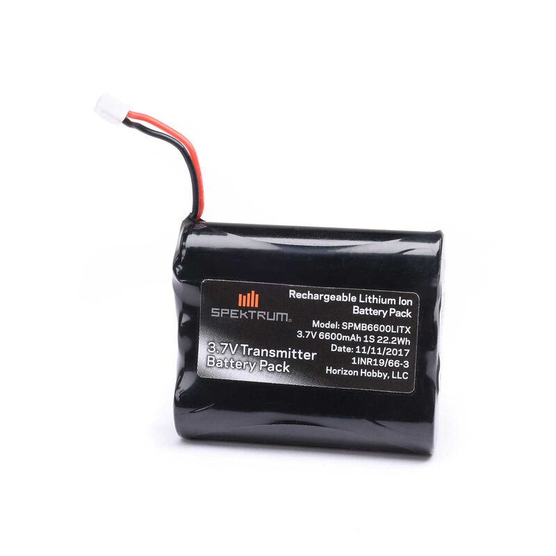 Spektrum 3.7V 6600mAh 1S Li-Ion Transmitter Battery: NX6/NX8/NX10/iX12, Tx Plug (XH-1S) afbeelding