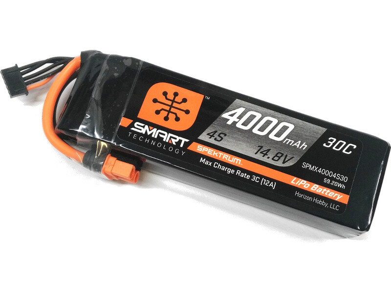 Spektrum 14.8V 4000mAh 4S 30C Smart LiPo accu met IC3 stekker afbeelding