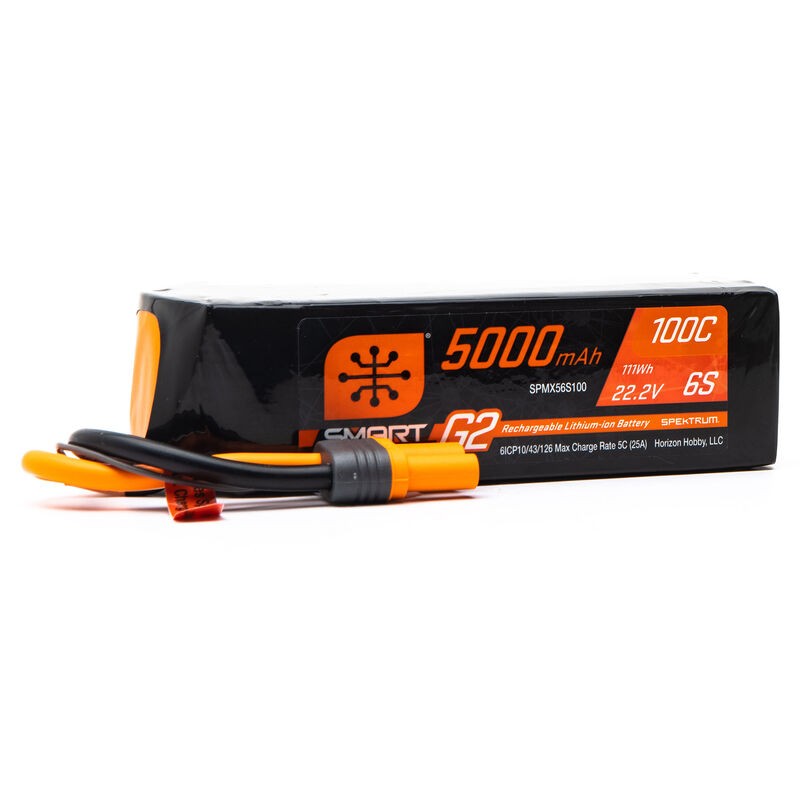 Spektrum 22.2V 5000mAh 6S 100C Smart G2 LiPo accu met IC5 stekker