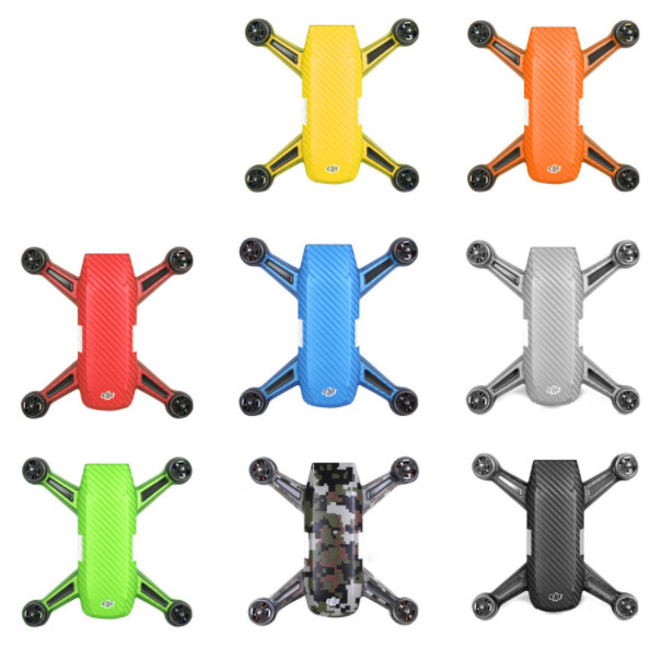 DJI Spark PVC Anti Scratch Body Sticker - Carbon Fiber Grijs DJI Spark PVC Anti Scratch Body Sticker - Carbon Fiber Grijs