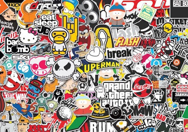 Stickerbomb V2 stickervel - A5 afbeelding