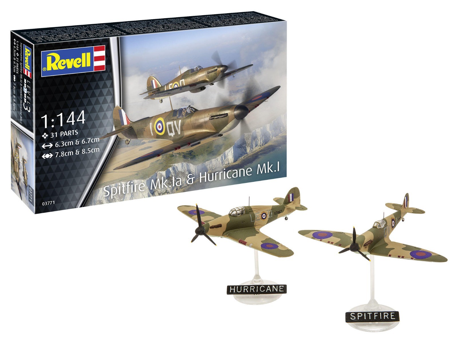 Revell 1/144 Supermarine Spitfire Mk.Ia & Hawker Hurricane Mk.I (03771) afbeelding