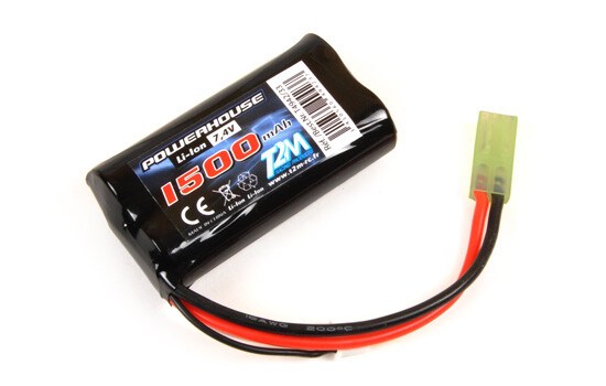 T2M Li-Ion 7,4 volt 1500mah met Mini Tamiya stekker