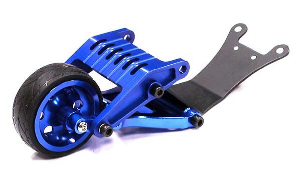 Integy Billet Machined Wheelie Bar, Blue - Traxxas Rustler/Stampede