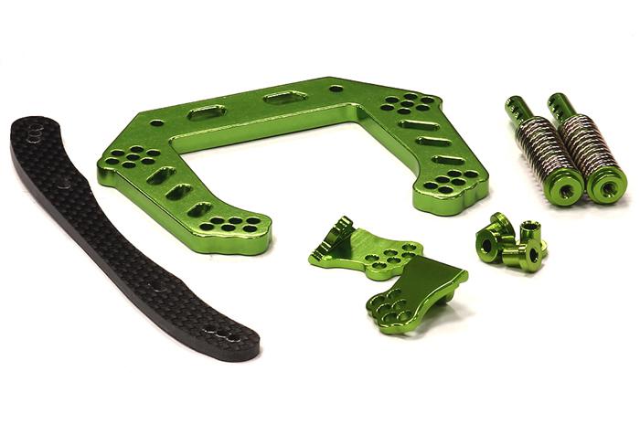 Integy 09 Alloy Front Shock tower, Green - Traxxas Rustler afbeelding