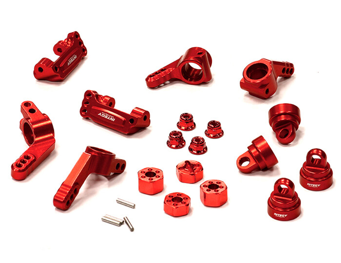 Integy Billet Machined Stage 1 Conversion, Red - Traxxas Slash/Rustler/Stampede 2WD afbeelding