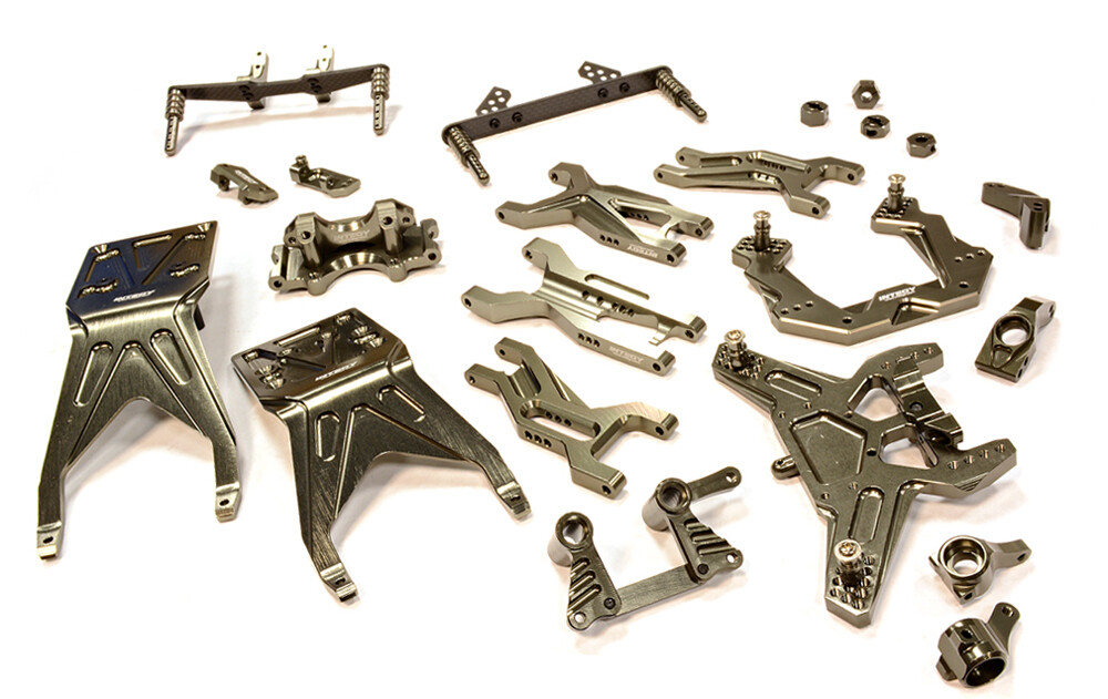 Integy Billet Machined Complete Suspension Kit, Grey - Slash 2WD afbeelding