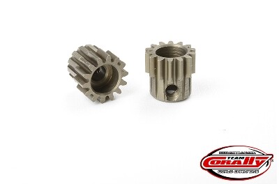 Team Corally - Mod 0.6 Pinion - Short - Hardened Steel - 14T - 3.17mm as afbeelding