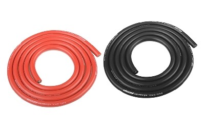 Team Corally - Ultra V+ Siliconen kabel - Super flexibel - Zwart en Rood - 10AWG