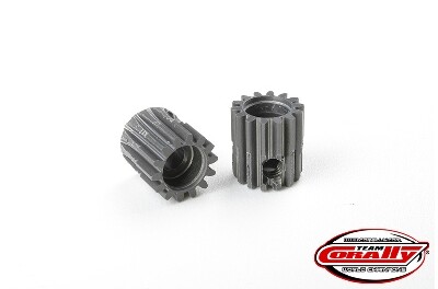 Team Corally - 48 DP Pinion - Short - Hard Anodised Aluminium - 14T - 3.17mm as afbeelding