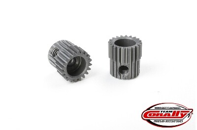 Team Corally - 64 DP Pinion - Short - Hard Anodised Aluminium - 20T - 3.17mm as afbeelding