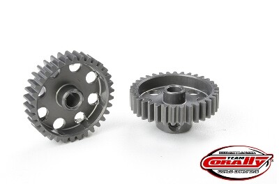 Team Corally - 48 DP Pinion - Short - Hard Anodised Aluminium - 34T - 3.17mm as