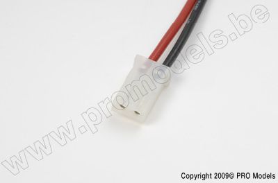 AMP stekker, Man, silicone kabel 16AWG, 10cm afbeelding