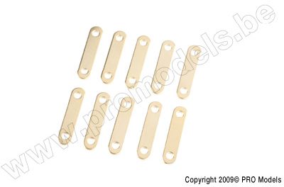Vergulde batterij soldeerplaatjes 22mm (10st)