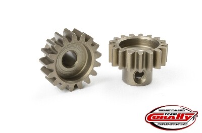 Team Corally - Mod 1.0 Pinion - Short - Hardened Steel - 19T - 5mm as afbeelding