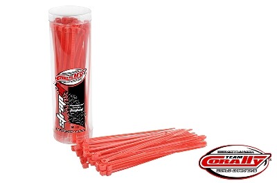 Team Corally - Tie Wraps - Red - 2.5x100mm - 50pcs afbeelding