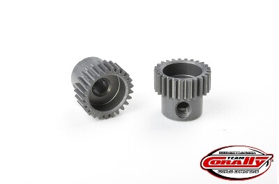 Team Corally - 64 DP Pinion - Short - Hard Anodised Aluminium - 25T - 3.17mm as afbeelding