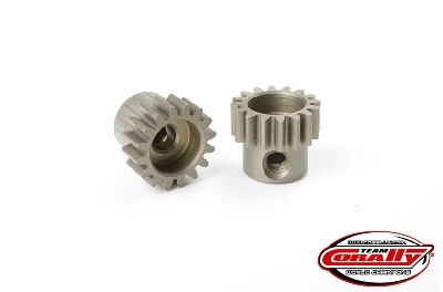 Team Corally - Mod 0.6 Pinion - Short - Hardened Steel - 16T - 3.17mm as afbeelding
