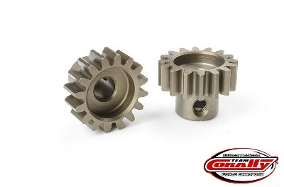 Team Corally - Mod 1.0 Pinion - Short - Hardened Steel - 17T - 5mm as afbeelding