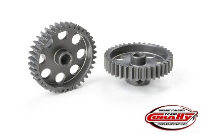 Team Corally - 48 DP Pinion - Short - Hard Anodised Aluminium - 38T - 3.17mm as afbeelding