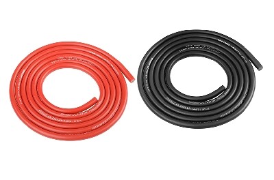Team Corally - Ultra V+ Siliconen kabel - Super flexibel - Zwart en Rood - 14AWG