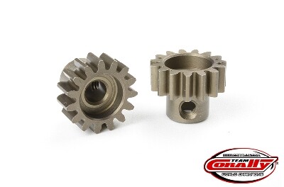 Team Corally - Mod 1.0 Pinion - Short - Hardened Steel - 16T - 5mm as afbeelding