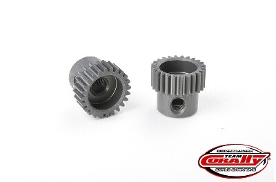 Team Corally - 64 DP Pinion - Short - Hard Anodised Aluminium - 24T - 3.17mm as afbeelding
