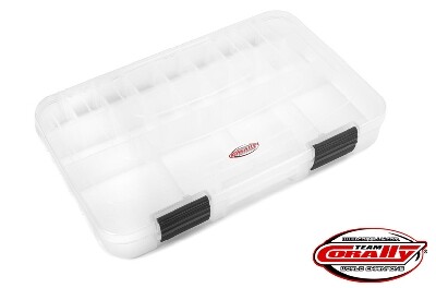 Team Corally - Assortment Box - Large - 3-21 Adjustable Compartments - 364x248x50mm afbeelding
