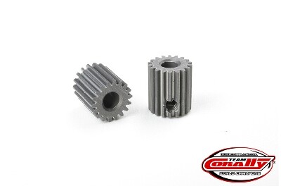 Team Corally - 64 DP Pinion - Short - Hard Anodised Aluminium - 18T - 3.17mm as afbeelding