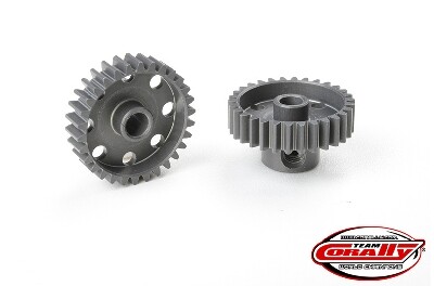 Team Corally - 48 DP Pinion - Short - Hard Anodised Aluminium - 30T - 3.17mm as afbeelding