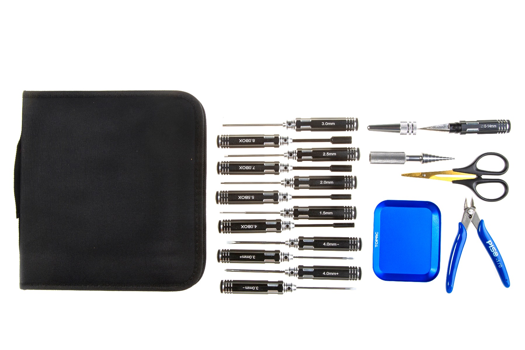 TopRC - Gereedschap set in etuis - 17 stuks afbeelding