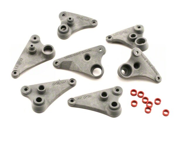 Rocker arm set, progressive-2 (90-t)/ spacers (red aluminum) (8) afbeelding