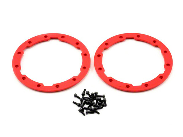 Sidewall protector, beadlock style (red) (2)/ 2.5x8mm cs (24) (for use with geode wheels) afbeelding