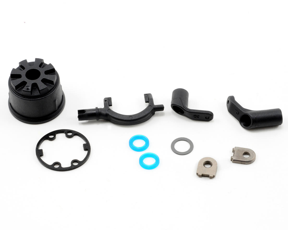 Carrier, differential (heavy duty)/ differential fork/ linkage arms (front & rear)/x-ring gaskets (2)/ ring gear gasket/ bushings (2)/ 6.5x10x0.5 tw