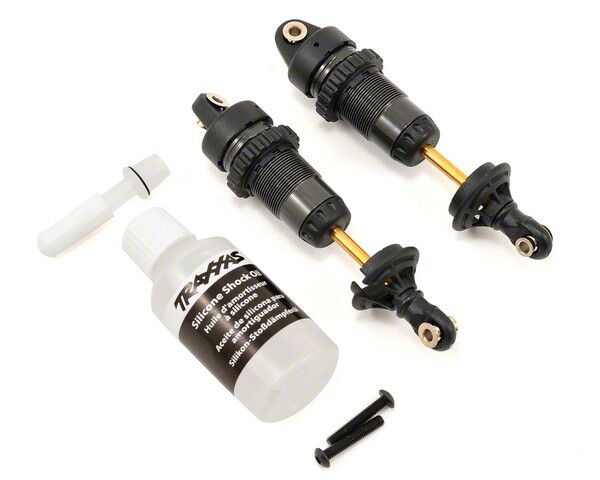 Shocks, GTR long hard-anodized, PTFE-coated bodies with TiN shafts (assembled) (2) (without springs)