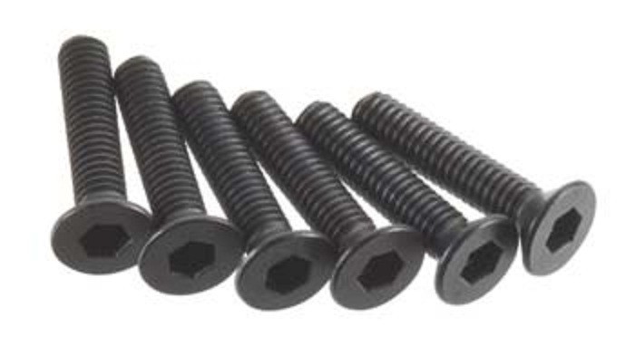 Screws, 2.5x12mm countersunk machine (hex drive) (6)