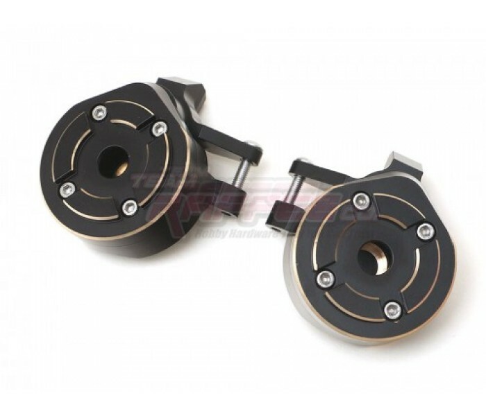 Heavy Duty Brass Front Steering Knuckle, Black - Axial SCX10 III