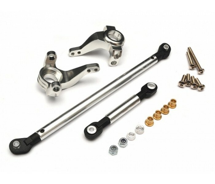 Axial SCX10 Aluminium Steering Block & Linkage (1 Pair) - Zilver