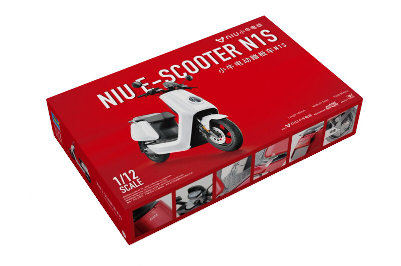 Trumpeter 1/12 NIU E-Scooter N1S afbeelding