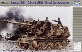 Trumpeter 1/35 German 39(H) 105mm LeFH18 auf Geschutzwagen afbeelding