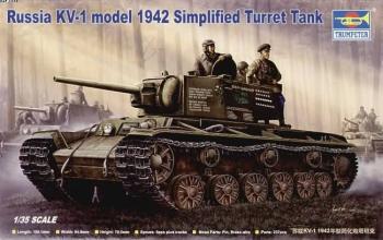 Trumpeter 1/35 Russia KV-1 model 1942 Simplified Turret Tank afbeelding