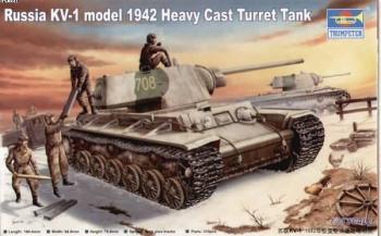 Trumpeter 1/35 KV-1 1942 Heavy Cast Turret Tank afbeelding