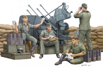 Trumpeter 1/35 German Anti-Aircraft Gun Crew afbeelding