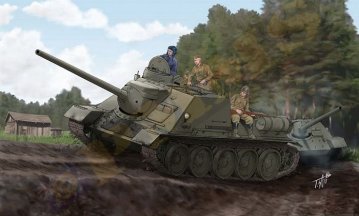 Trumpeter 1/16 Soviet SU-100 Tank Destroyer afbeelding