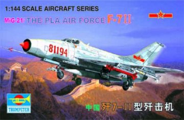 Trumpeter 1/144 MiG-21 J-711 China (The Pla Airforce) afbeelding