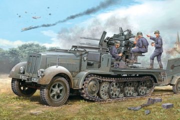 Trumpeter 1/35 2 cm Flakvierling 38 Selbstfahrlafette (Sd.Kfz.7/1 early version) afbeelding