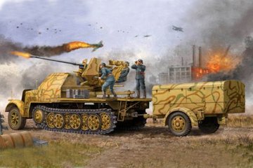 Trumpeter 1/35 German 3,7cm Flak 37 auf Selbstfahrlafette Sd.Kfz. 7/2 late version afbeelding
