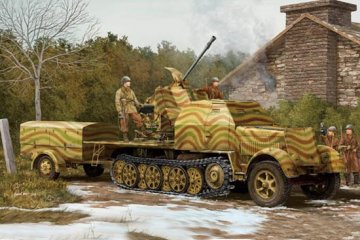 Trumpeter 1/35 German 3,7cm Flak 43 auf Selbstfahrlafette Sd.Kfz. 7/2 afbeelding
