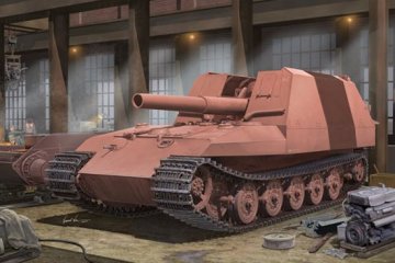 Trumpeter 1/35 Geschützwagen Tiger Grille21/210mm Morta afbeelding