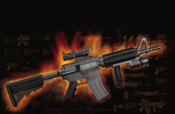 Trumpeter 1/3 AR15/M16/M4 FAMILY-MK.18 Mod o CQBR afbeelding